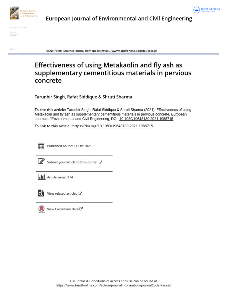 2021-Effectiveness of Using Metakaolin and Fly Ash As Supplementary ...