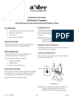 Performer Cuspidor: Installation Instructions