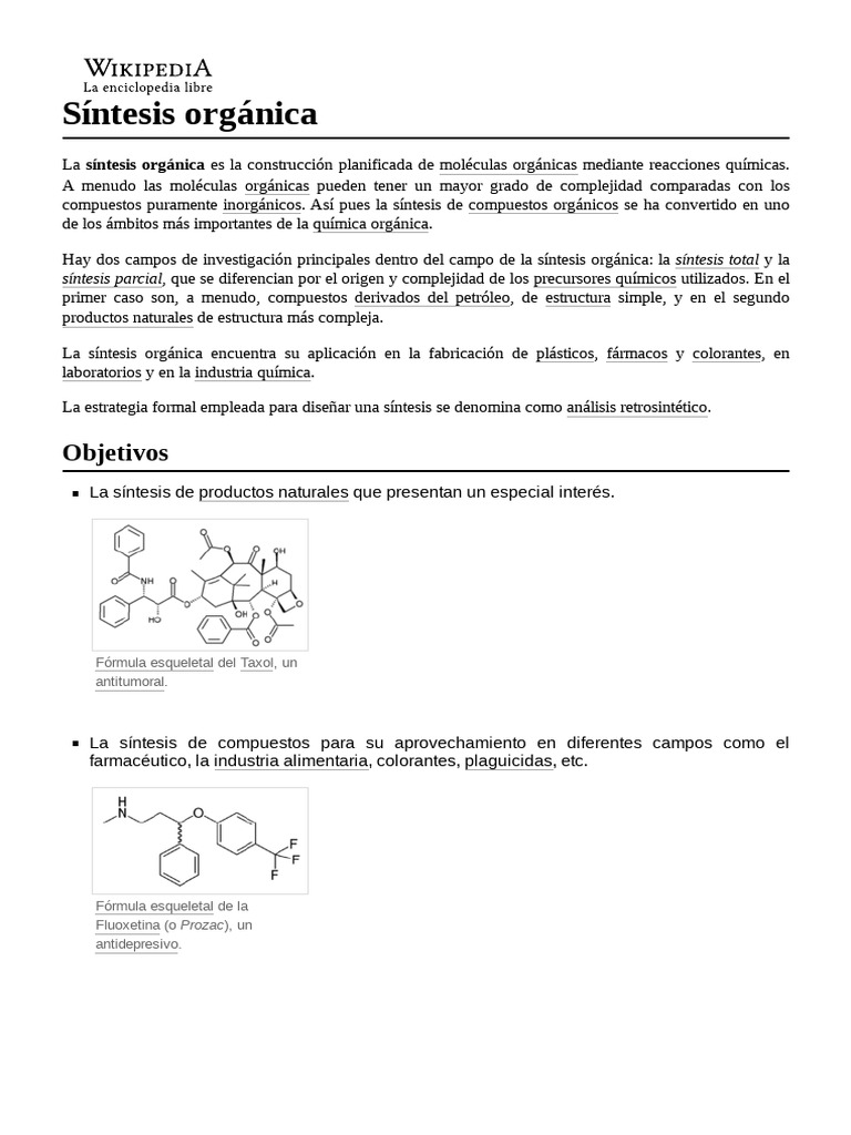 Síntesis Orgánica | PDF | Síntesis orgánica | Procesos unitarios