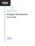 SEPIA Analogue Development Tool Guide