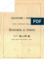 Descrizione e Norme Per L'impiego Della Granata A Mano Tipo SIPE