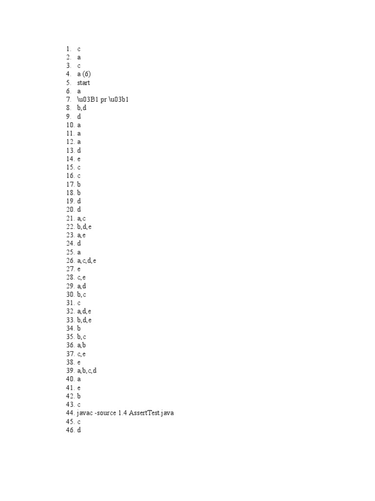 Java Code Assertions and Syntax Guide | PDF