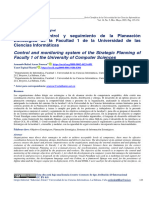 Sistema de Control y Seguimiento de La Planeación Estratégica de La Facultad 1 de La Universidad de Las Ciencias Informáticas