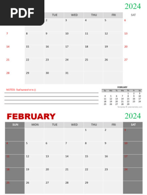 2024 Monthly Powerpoint Calendar