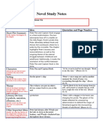 Novel Study Notes - Part 5