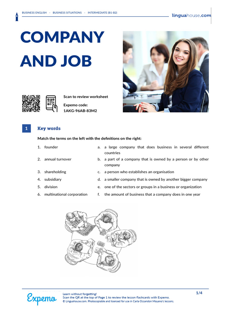 Business English: Company & Job Terms | PDF | Economies | Business