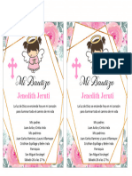 Invitaciones de Bautizo para Niña 16