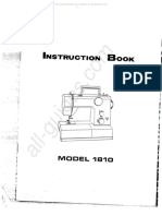 White 1810 Sewing Machine Instruction Manual
