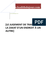 Le Jugement de Transferer La Zakat D Un Endroit A Un Autre