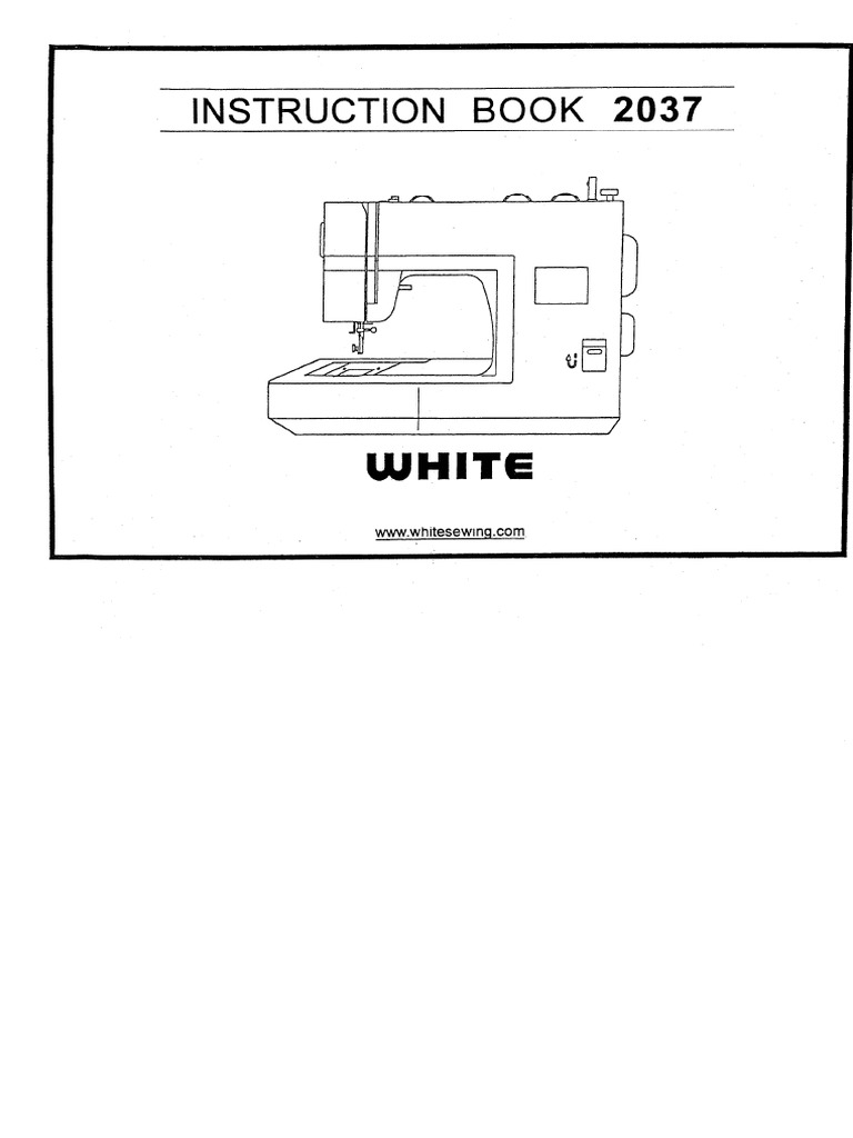 White 2037 Sewing Machine Instruction Manual PDF