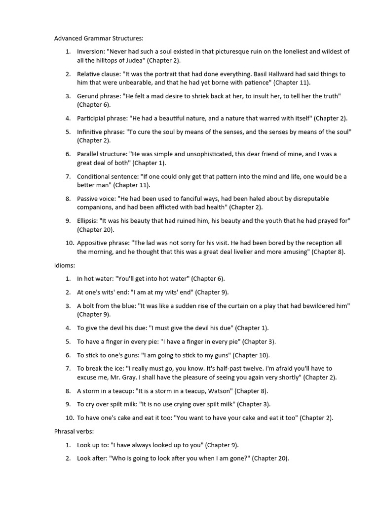 Advanced Grammar Structures PDF Grammar Linguistics