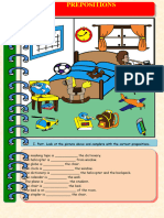 My Bedroom and Prepositions I Drew The Picture Grammar Drills - 46650