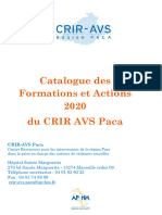 MAJ240120Catalogue Des Formations Et Actions Année 2020 Du CRIR AVS PACA