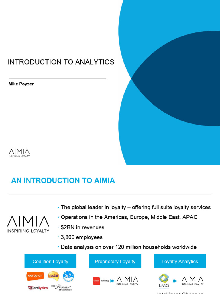 Analytics Introduction - Jan 2013 | PDF | Analytics | Market Segmentation