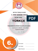 Sınıf BTA Türkçe Deneme Sınavı
