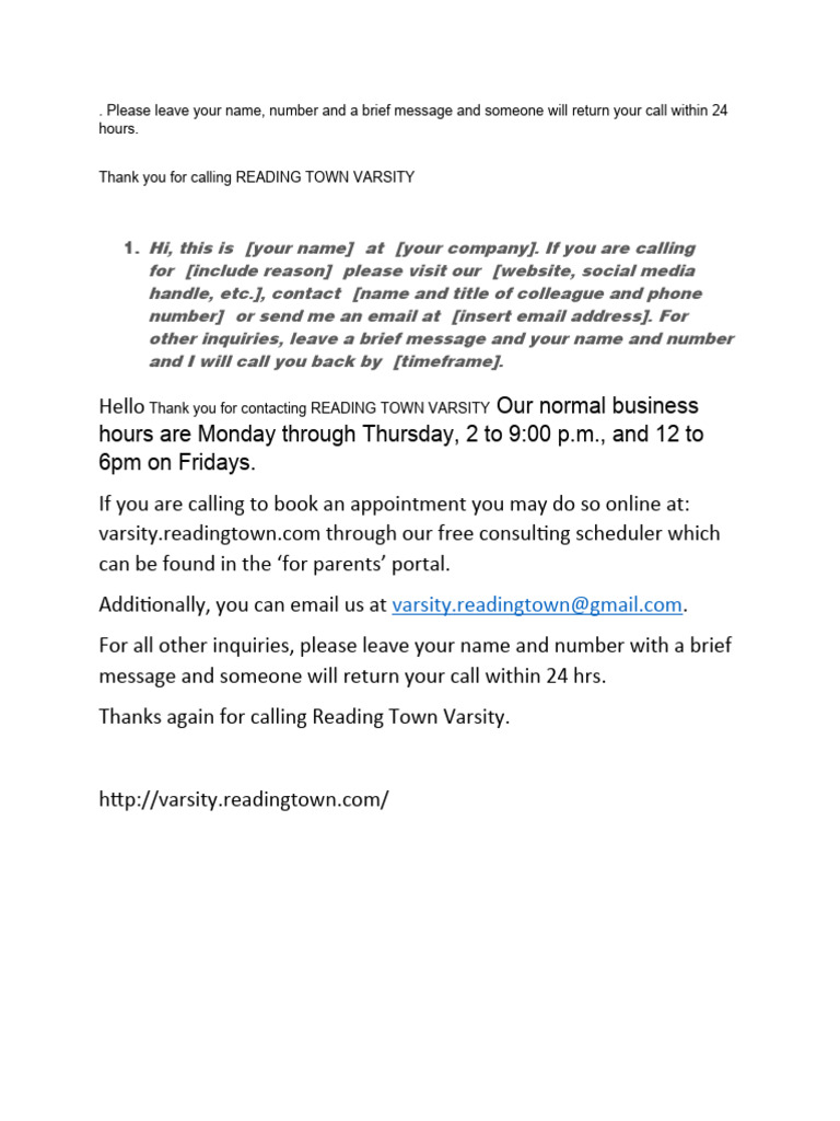 Voicemail PDF