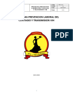 Programa de Prevencion Laboral Del Contagio y Transmicion de Vih La Madrileña