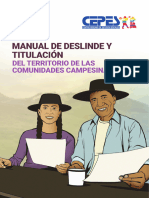 Manual Deslinde Titulacion Territorio Comunidades Campesinas Peru Tierras Cepes 2023
