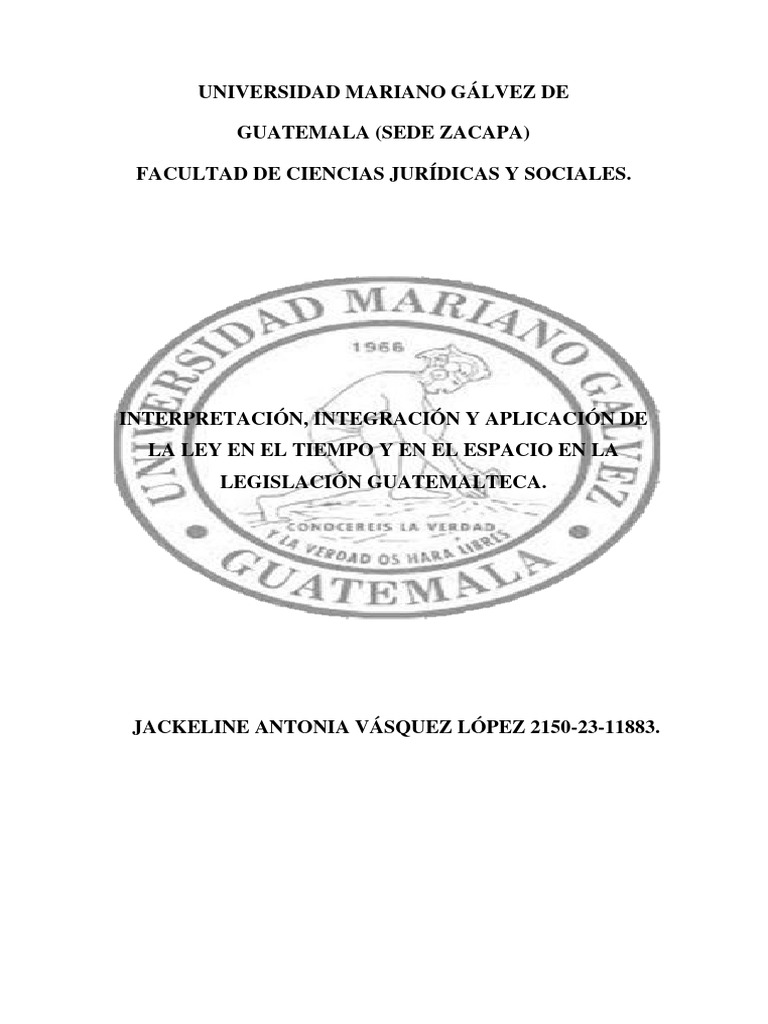 Interpretación y Aplicación de la Ley en Guatemala | PDF | Juez ...