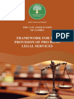 Framework For The Provision of Pro Bono Legal Services 1