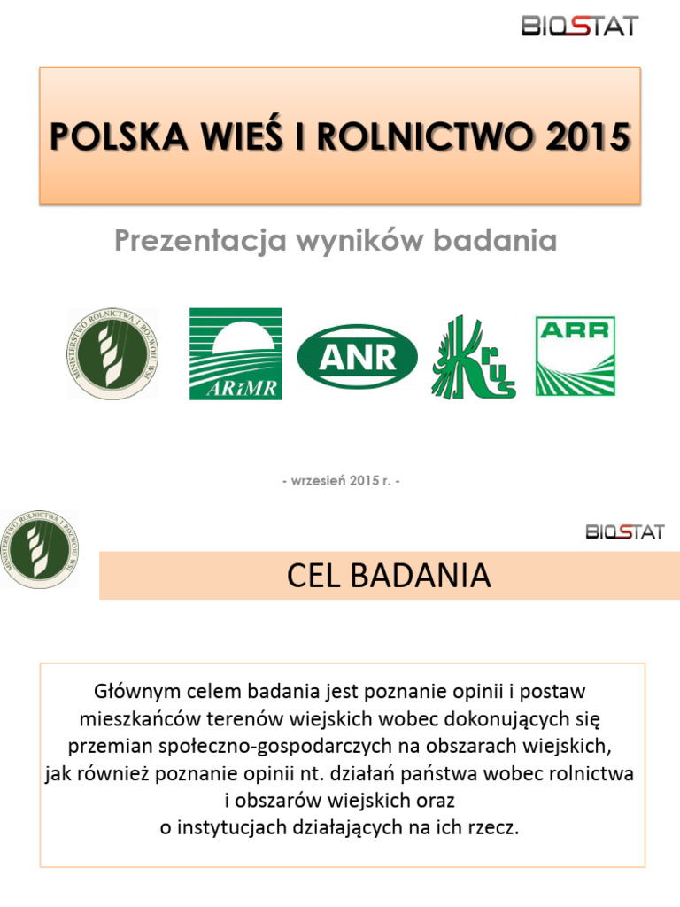 Polska Wieś I Rolnictwo - 2015 | PDF