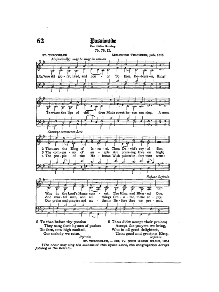 Palm Sunday Hymns Presbyterian Church