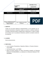 Poes 005 Almacenamiento de Productos Farmacéuticos y Dispositivos Médicos