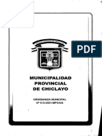 Ordenanza Municipal #013-2021-MPCH-A