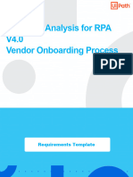 Business Analysis For RPA V4.0 Vendor Onboarding Process: Requirements Template