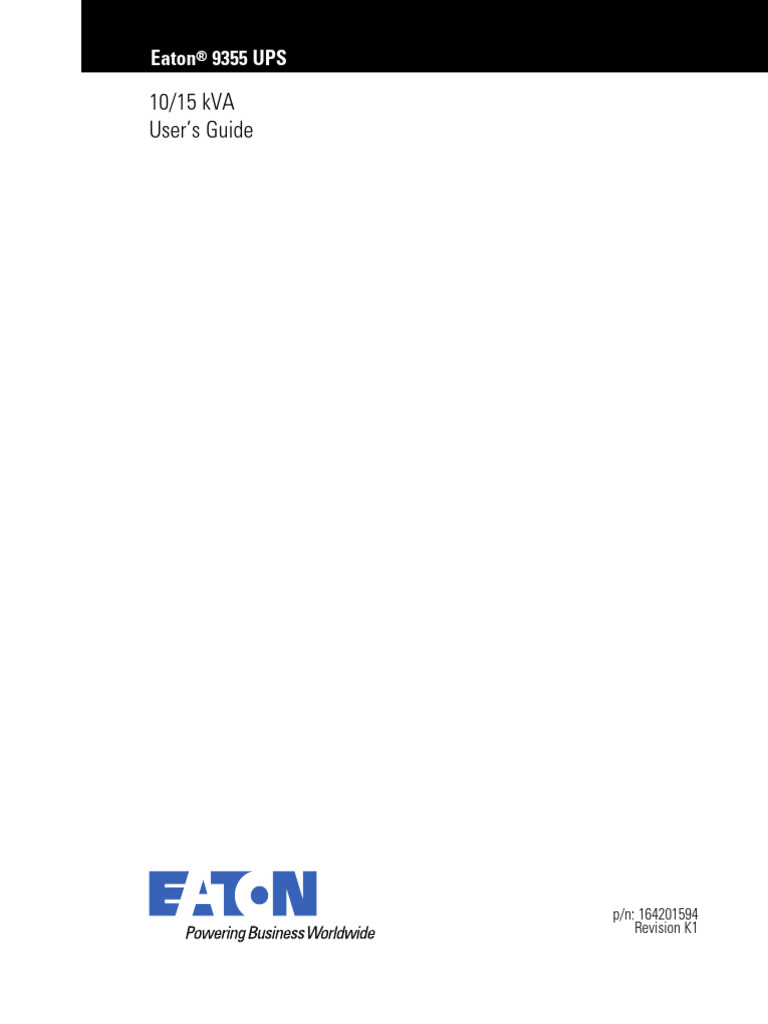 Eaton 9355 Ups 10 15 Kva User Guid | PDF | License | Indemnity