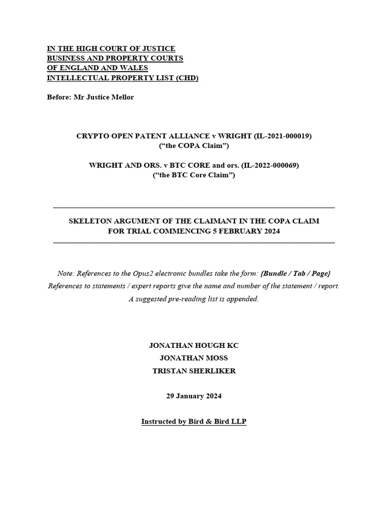 Crypto Patent Court Case Summary | PDF | Bitcoin