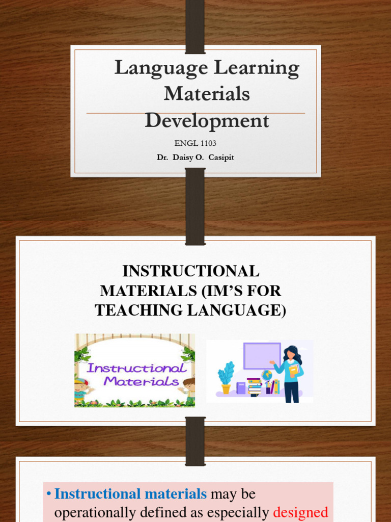Effective Language Instructional Materials | PDF | Learning | Teachers