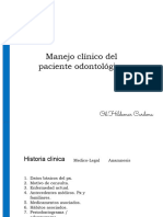 Manejo Clinico Del Paciente Odontologico