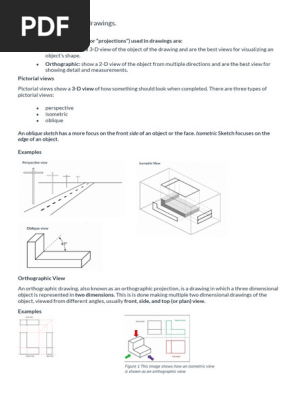 Types of views used in drawings
