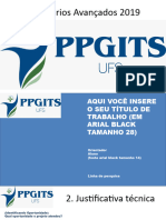 Modelo Apresentação - Seminários I PPGITS