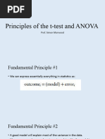 Principles of The T-Test and ANOVA