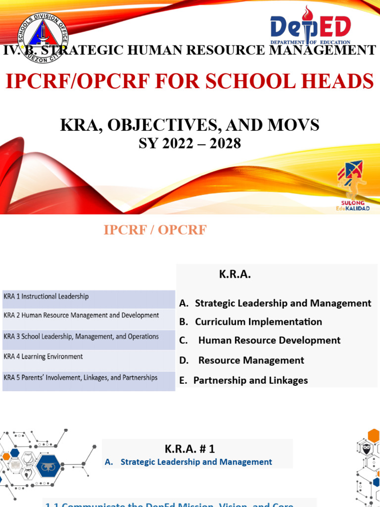 IPCRF 2022 For SH V3 2 1 | PDF | Educational Assessment | Curriculum