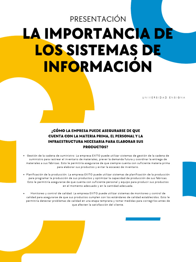 La Importancia de Los Sistemas de Información | Descargar gratis PDF ...