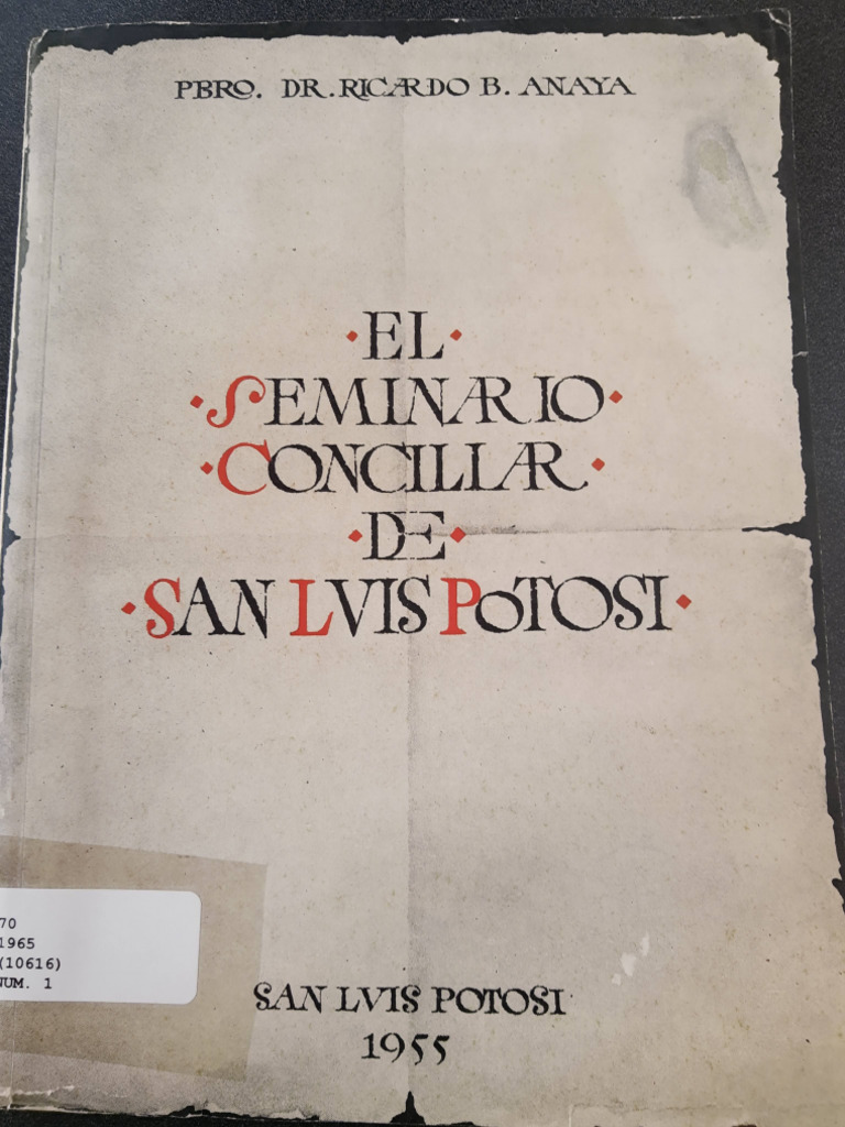 Anaya, Ricardo B. - El Seminario Conciliar | PDF