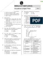 Photosynthesis in Higher Plants - DPP 05 (Extra) - Sequence No. 49 - Pathshala 11th NEET 2024