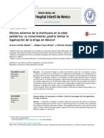 Efectos Adversos de La Marihuana en La Edad Pediátrica: Su Conocimiento ¿Podría Limitar La Legalización de La Droga en México?