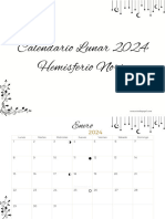 Calendario Lunar 2024 Mensual Hemisferios