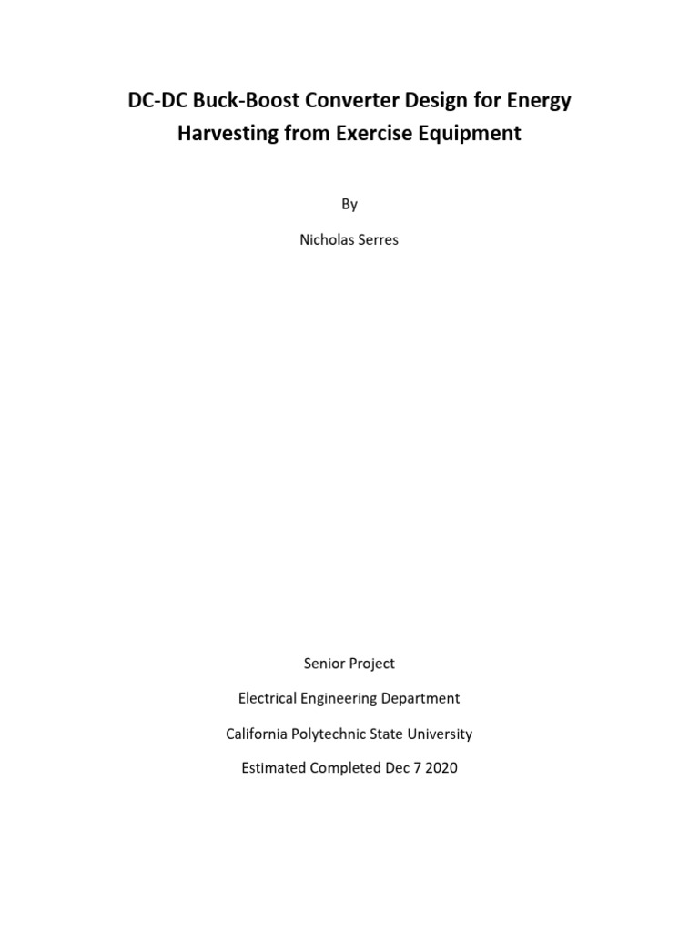 Buck-Boost Converter for Exercise Energy | PDF | Printed Circuit Board ...