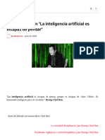 Byung-Chul Han - La Inteligencia Artificial Es Incapaz de Pensar