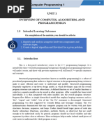 LP1 - Unit 1 - OVERVIEW OF COMPUTES, ALGORITHM, AND PROGRAM DESIGN