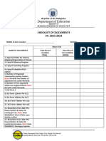 2023 Checklist of Documents