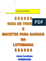 Truques e Macetes Para Ganhar Na Lotomania