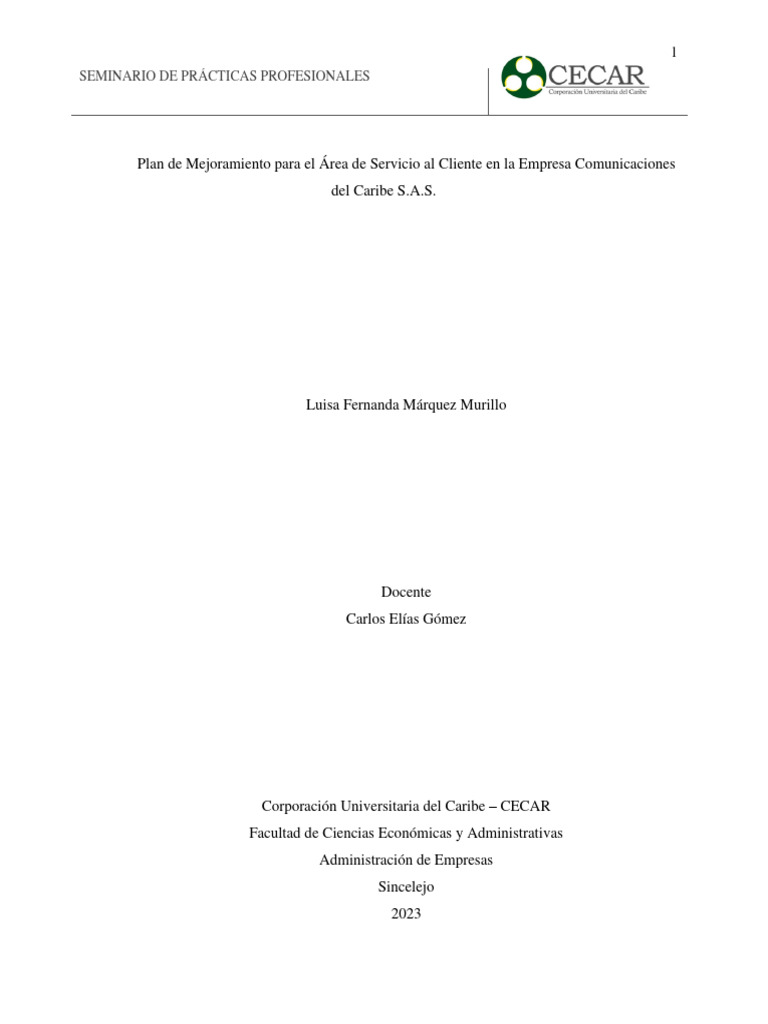 Plan de Mejora en Servicio al Cliente | PDF | Business | Centro de llamadas