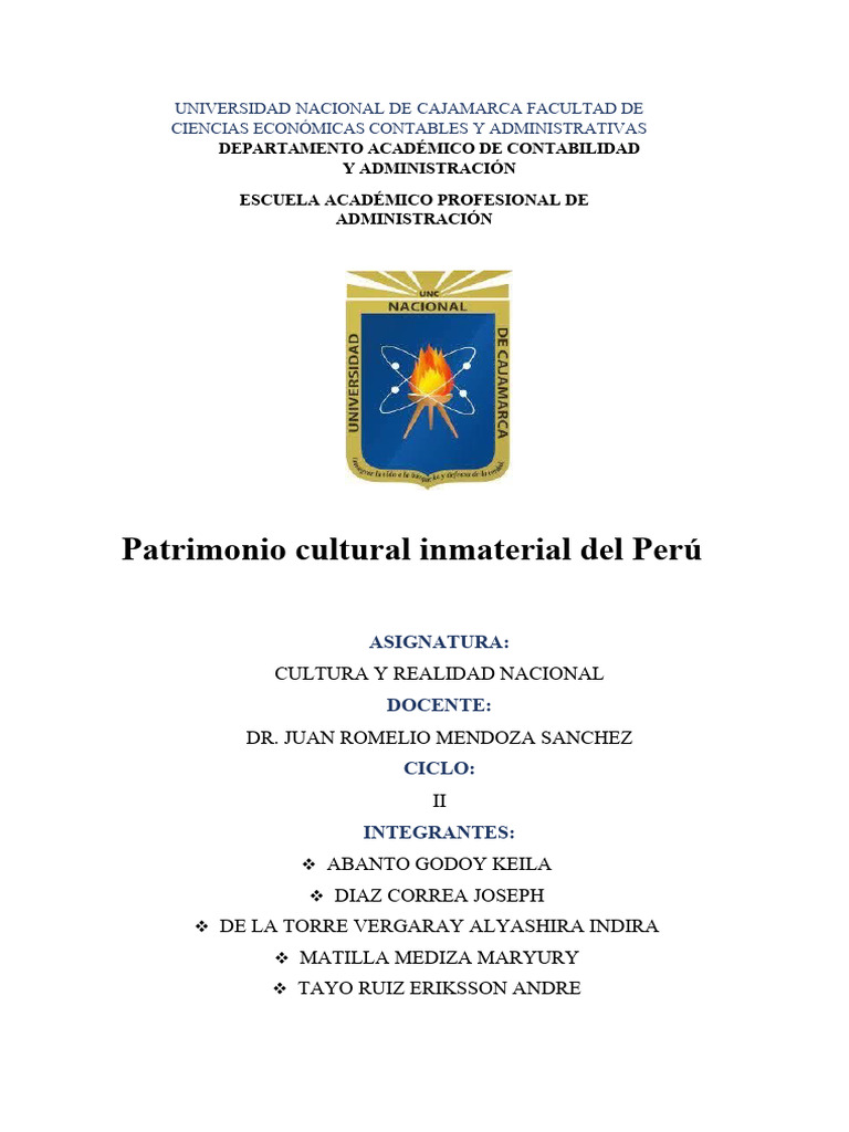 Patrimonio Cultural Inmaterial del Perú | PDF | Carnaval