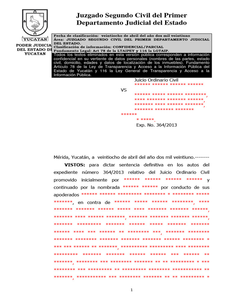 Juicio Civil de Nulidad en Yucatán | PDF | Propiedad | Justicia